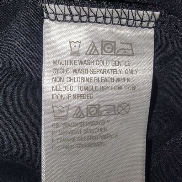 Denim & Co. 3/4 Sleeve All Over Lace Top Black Large - Picture 7 of 8